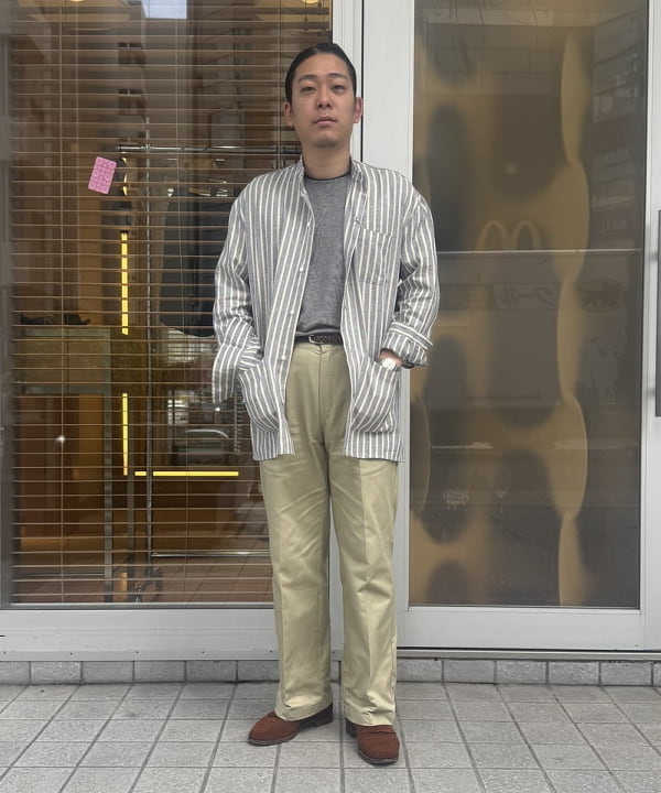 BEAMS MEN | 【別注】Placide / リネンコットン ストライプ バンド