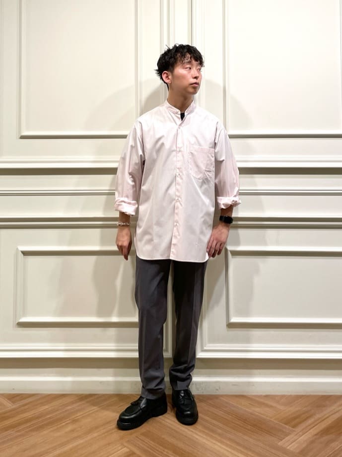 UNITED ARROWS | カリビアーナミルズ ポプリン バンドカラーシャツ
