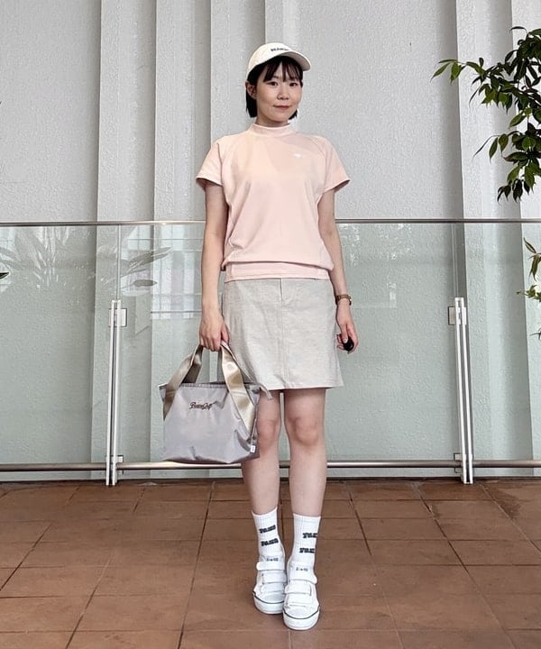 BEAMS GOLF | ORANGE LABEL / 裾リブ ロゴモックネックシャツ(接触冷感