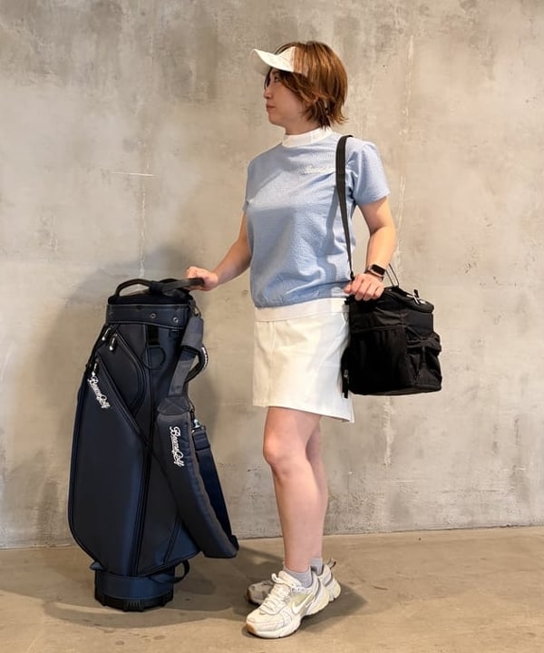 BEAMS GOLF | スクリプトロゴ ネイビー キャディバッグ(8.5インチ