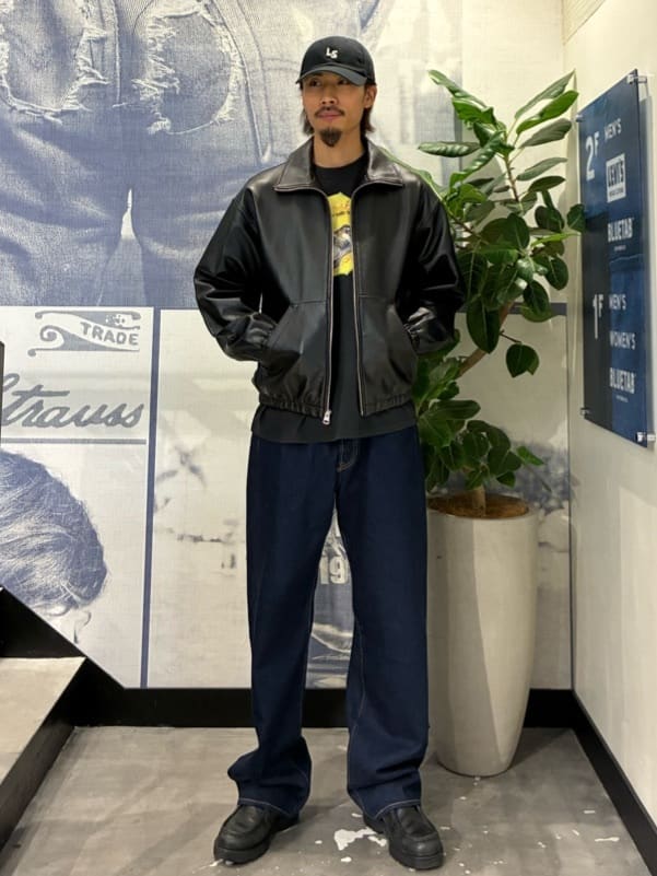 Levi's | PREMIUM BLACK FULLZIP SPORTS LEATHER JACKET | Rakuten