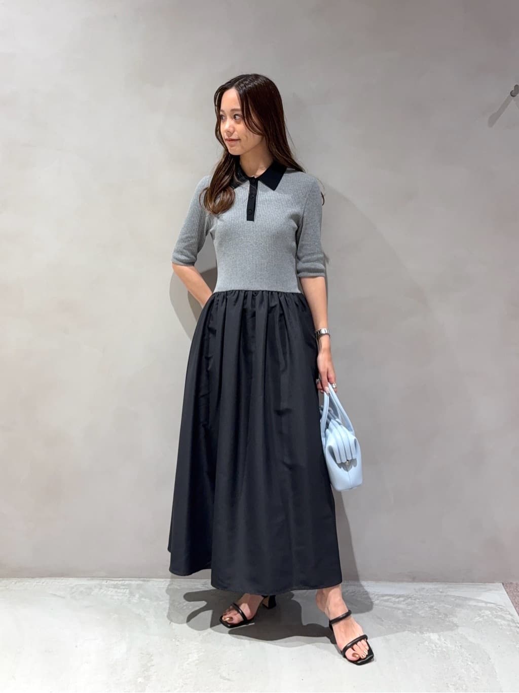 UNITED ARROWS | フィット&フレア ポロワンピース -ウォッシャブル