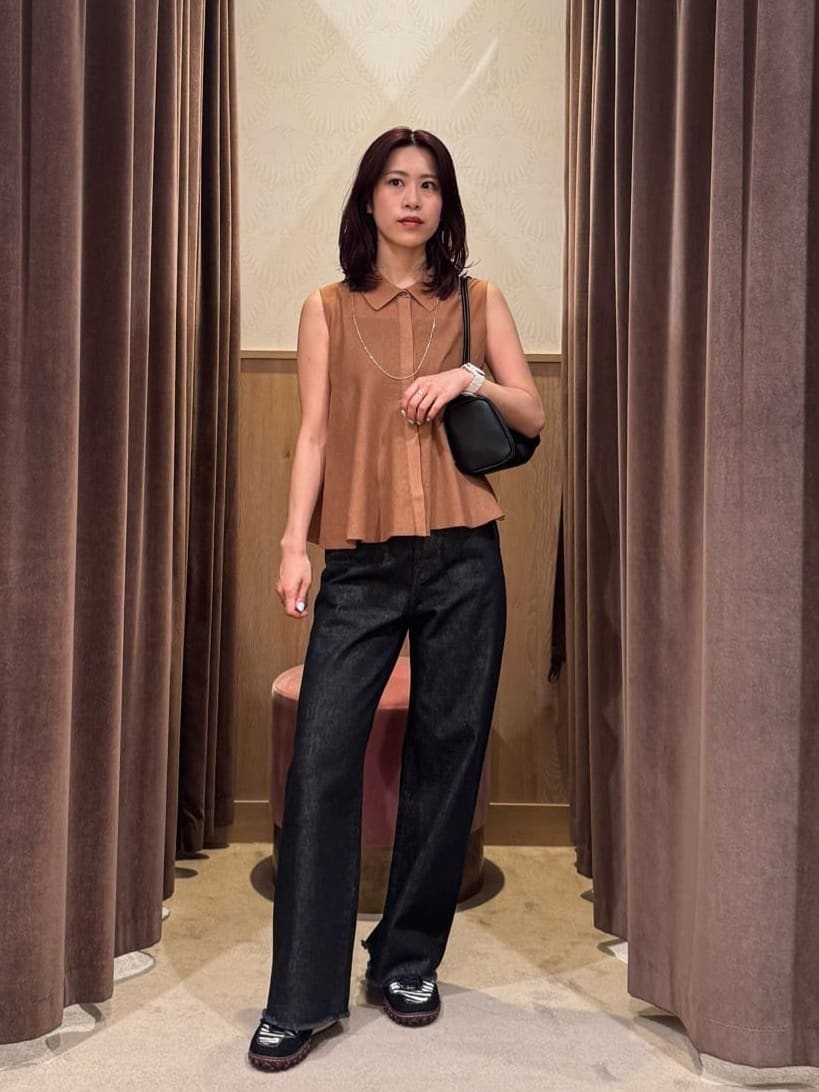 UNITED ARROWS | ペプラム フレア ノースリーブ ニット