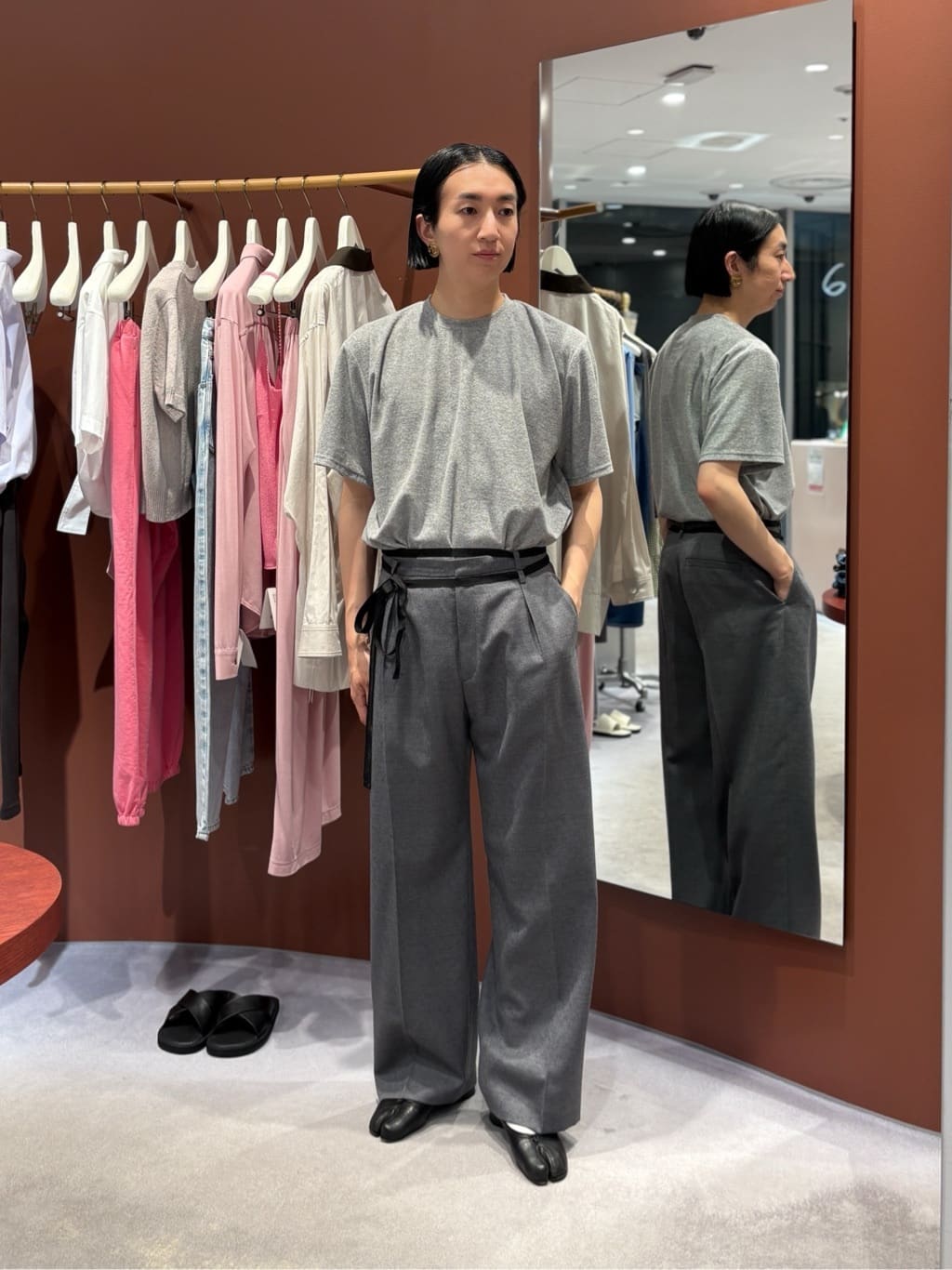 らいあろーず ٩(^‿^)۶♡ BEAUTY&YOUTH UNITED ARROWS | <6(ROKU)>パイル Tシャツ GRAY