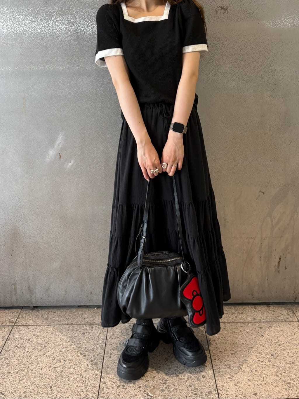 ear PAPILLONNERのコロンボストンバッグを使ったコーディネートを紹介します。｜Rakuten Fashion(楽天ファッション／旧楽天ブランドアベニュー)7318877