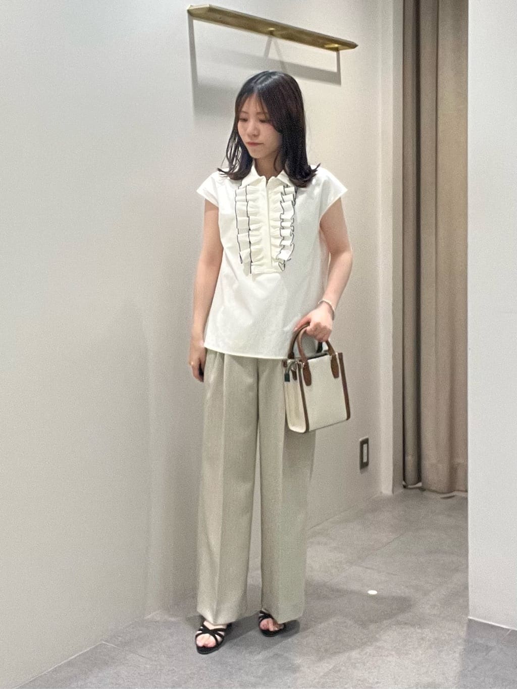 UNITED ARROWS | メロー フリル スキッパー フレンチスリーブ シャツ