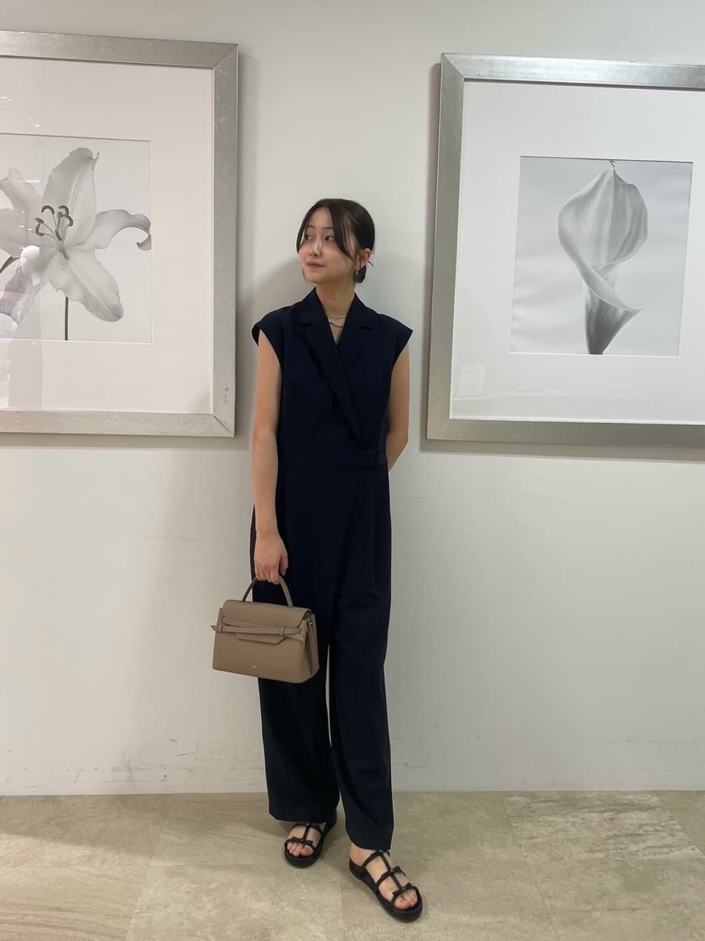 UNITED ARROWS | ツイル オールインワン -ストレッチ 防シワ 接触冷感