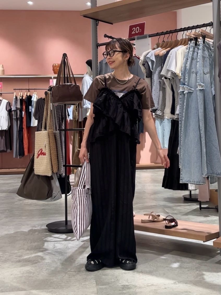 Discoat | クロスフリルサロペット | Rakuten Fashion(楽天