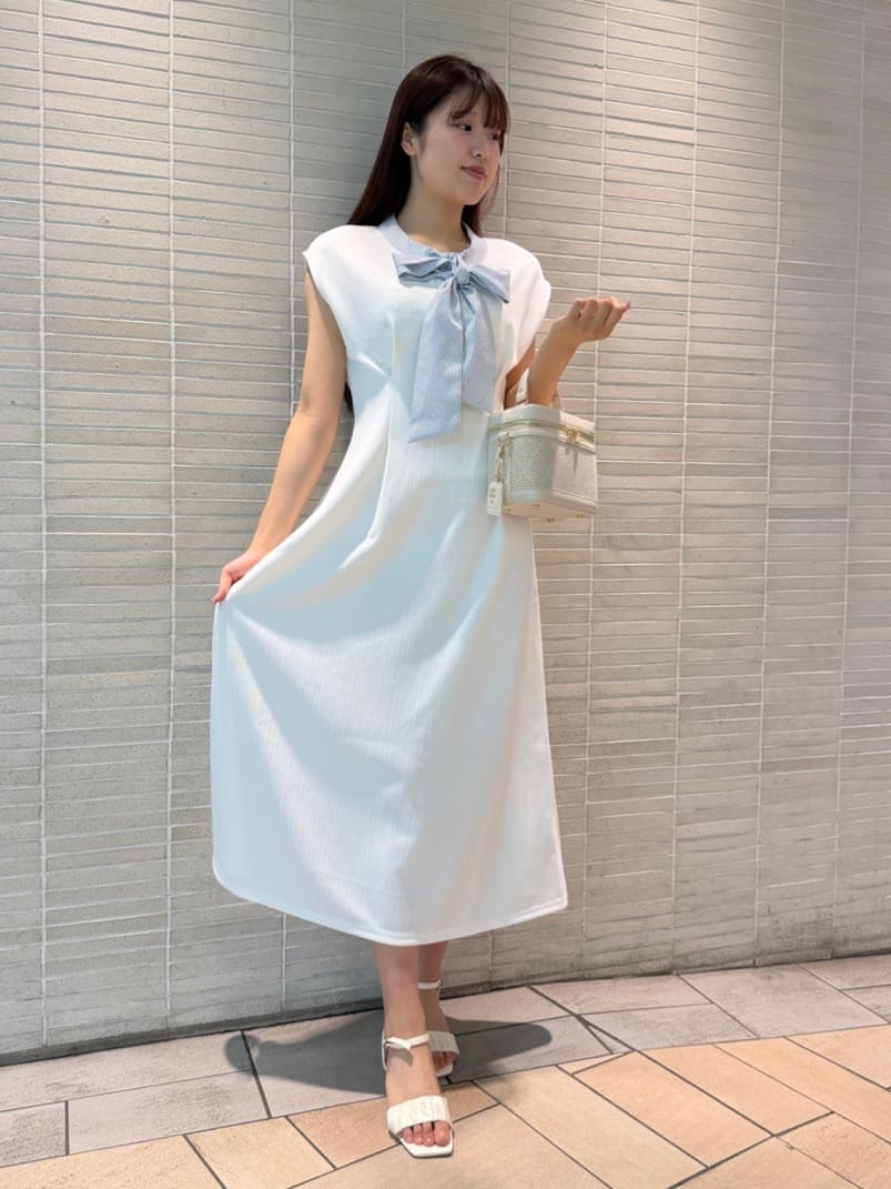 natural couture | リボン付きノースリワンピース | Rakuten Fashion