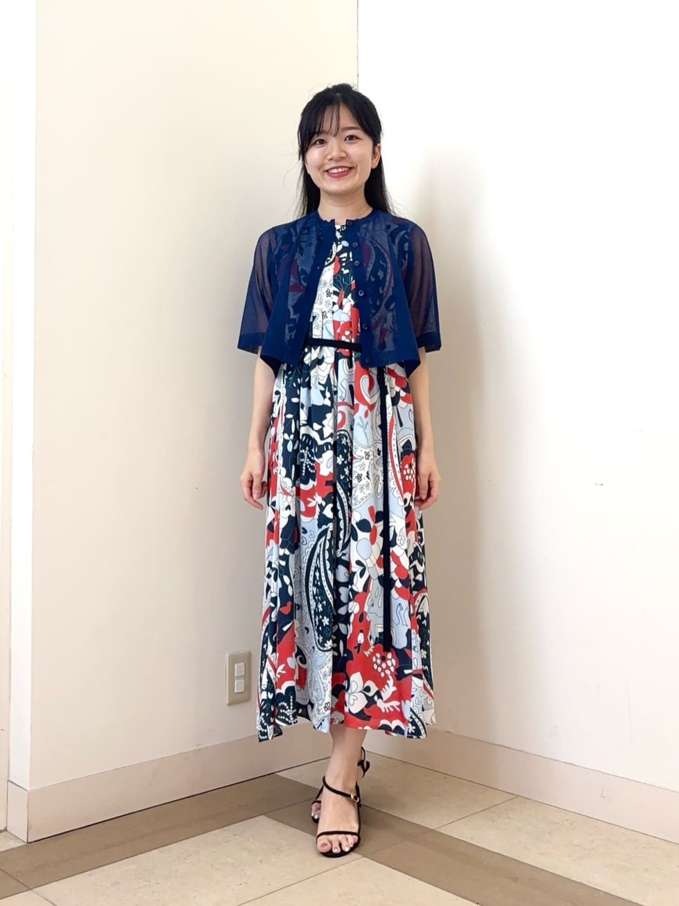 ANAYI | ペイズリーサテンプリントテント ワンピース | Rakuten