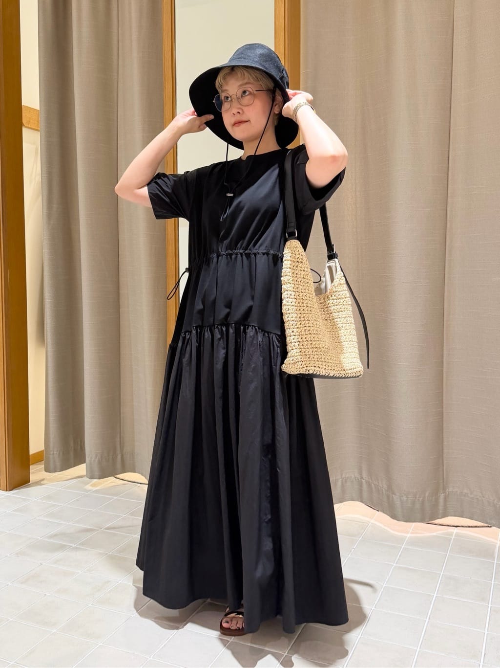 UNITED ARROWS green label relaxing | タフタ ドッキング ワンピース