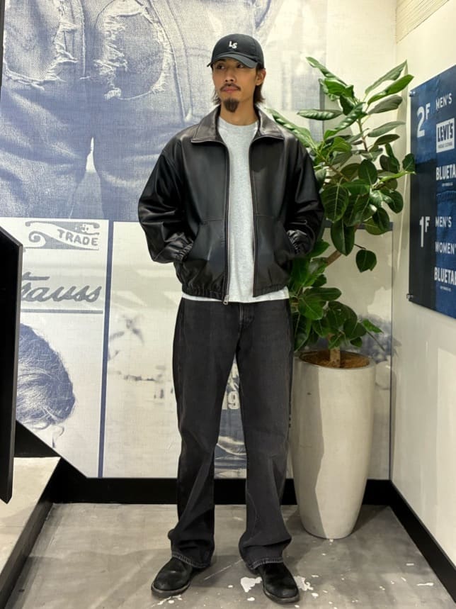 Levi's | PREMIUM BLACK FULLZIP SPORTS LEATHER JACKET | Rakuten
