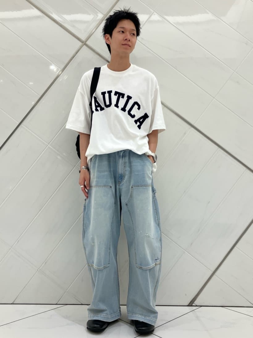 FREAK’S STOREのビッグシルエット アーチロゴ ショートスリーブTシャツを使ったコーディネートを紹介します。｜Rakuten Fashion(楽天ファッション／旧楽天ブランドアベニュー)7326878
