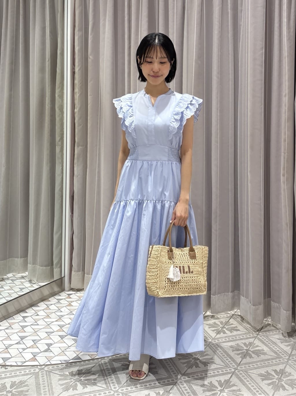 JILL by JILL STUART | カットワークカラーワンピース | Rakuten