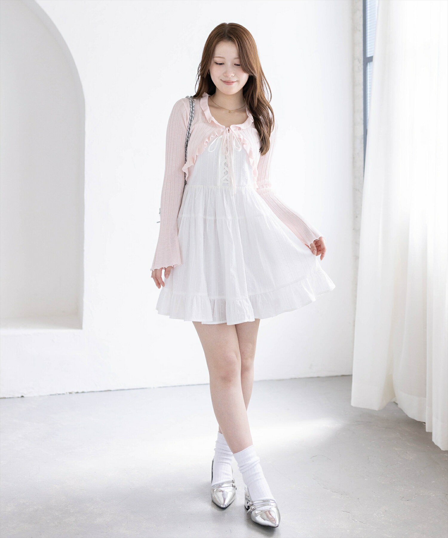 clear | ドビードットレースアップキャミワンピース | Rakuten Fashion