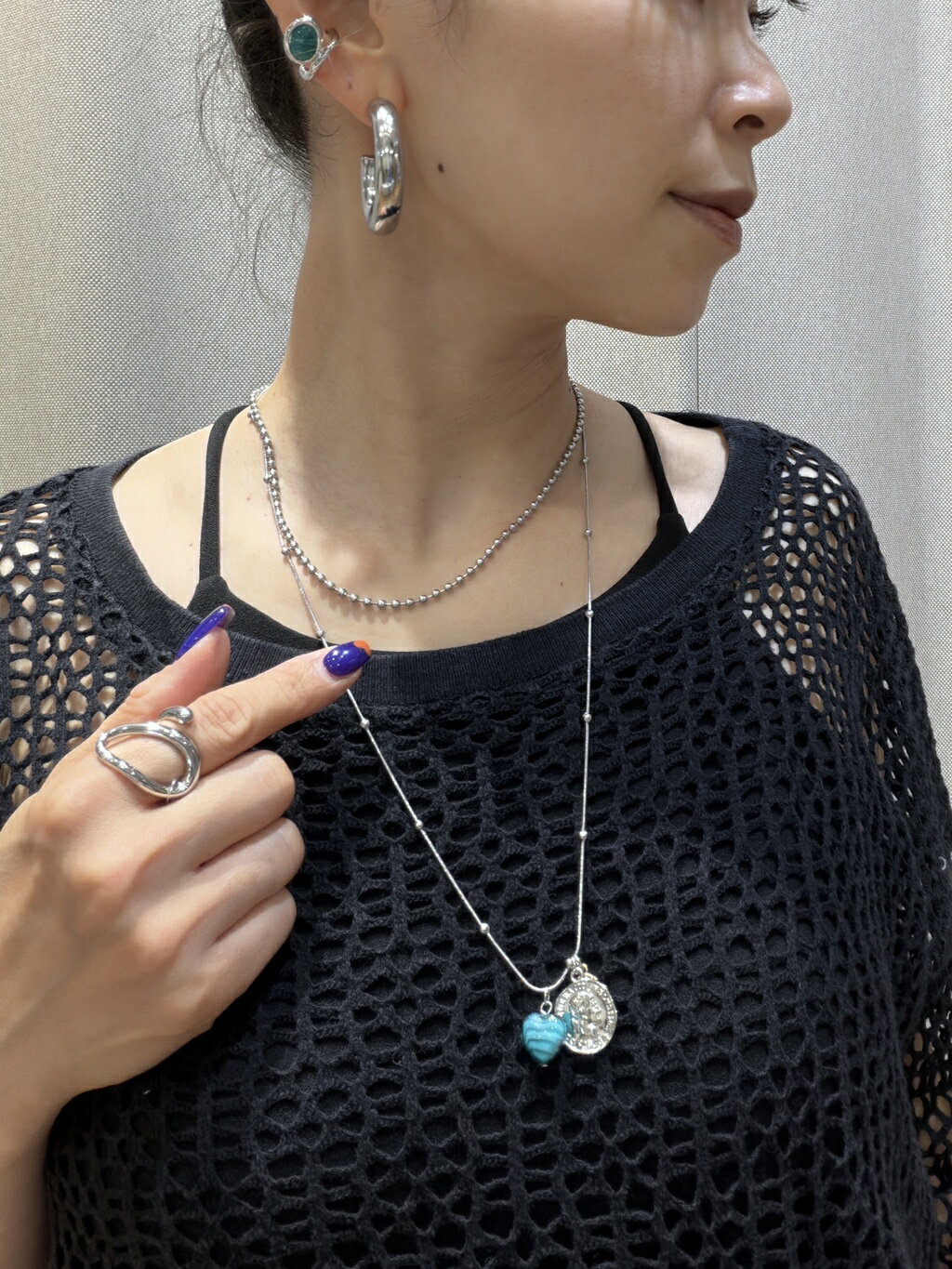 ear PAPILLONNERのチャームトップネックレスを使ったコーディネートを紹介します。｜Rakuten Fashion(楽天ファッション／旧楽天ブランドアベニュー)7273782