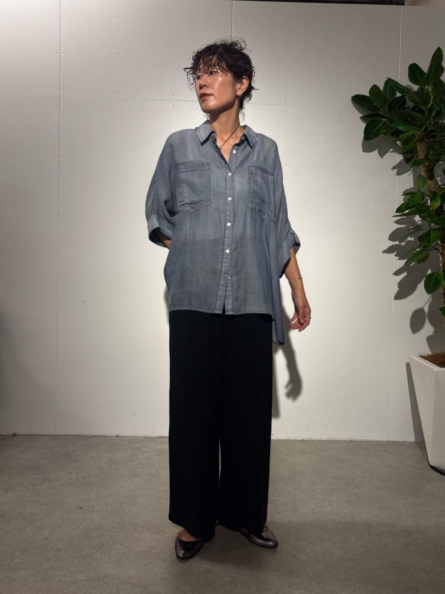 BEARDSLEY | シフォンデニムポンチョシャツ | Rakuten Fashion(楽天