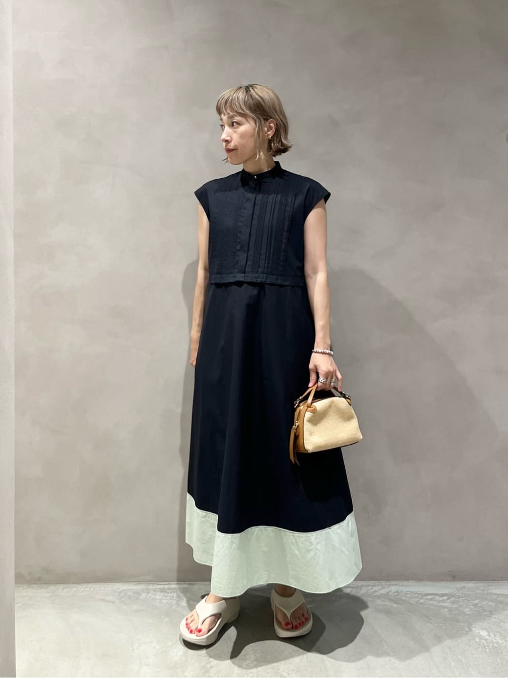 UNITED ARROWS | シルキー ピンタック ワンピース -ウォッシャブル