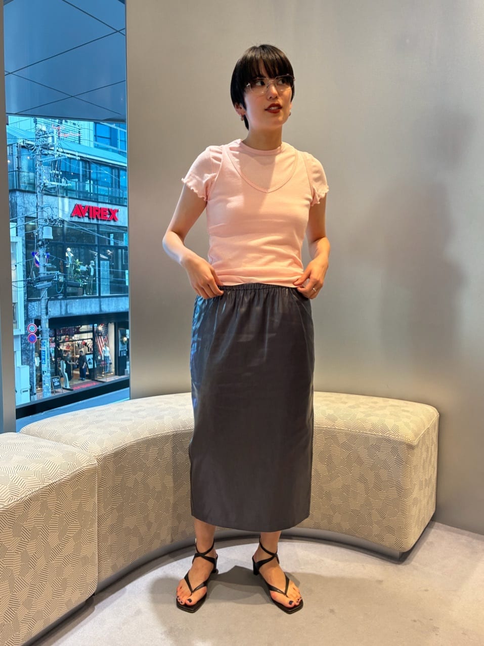 roku 6 beauty&youth アローズ プチバトー Tシャツ 別注】＜PETIT BATEAU for 6＞モックネック Tシャツ（Tシャツ