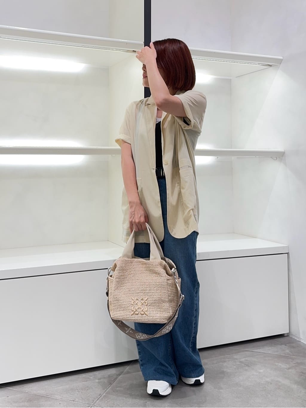 russet | 【Souffle TOTE】ナイロンラフィア2WAYトートバッグ