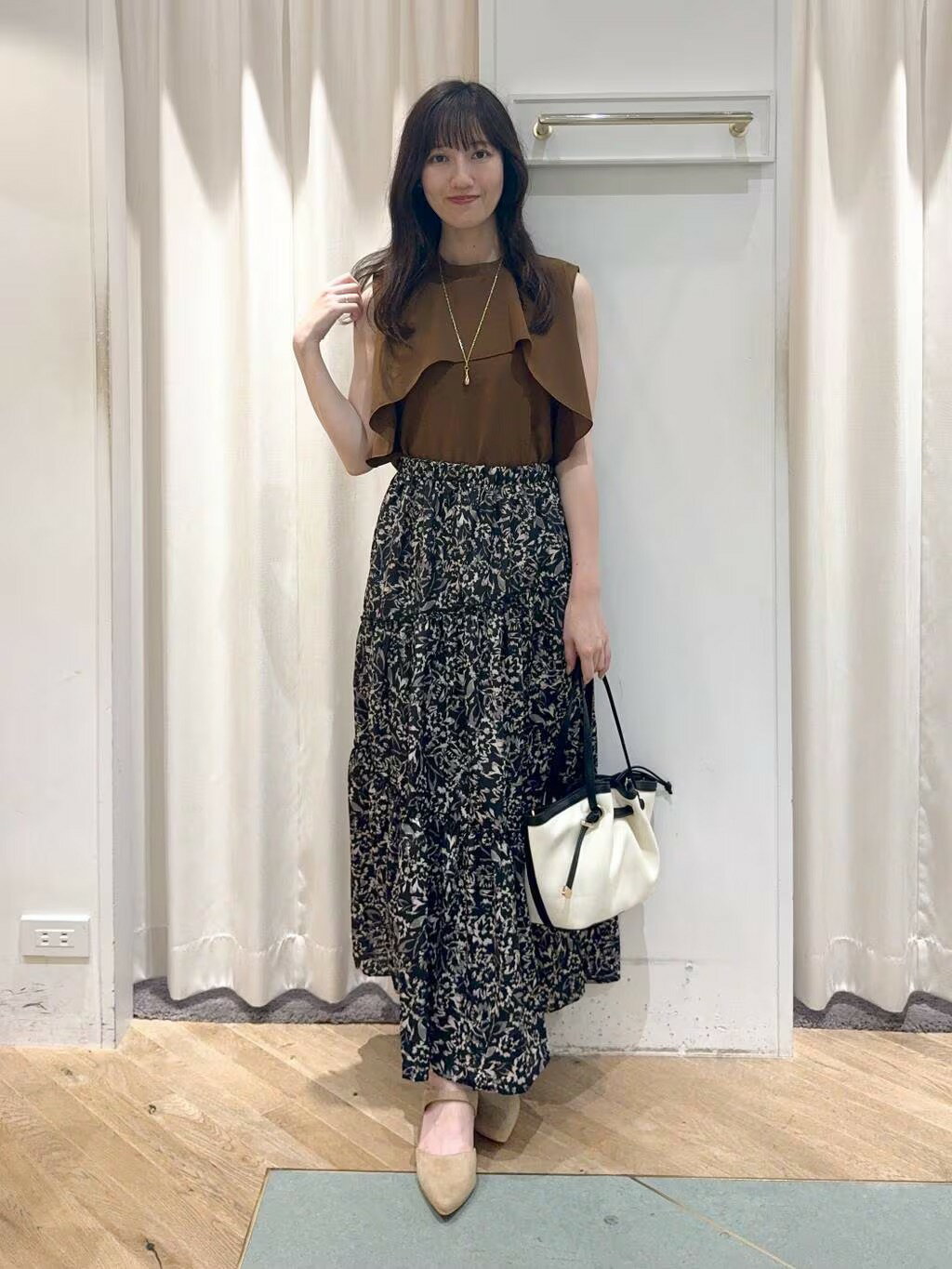 Andemiu | フリルケープブラウスノースリーブ | Rakuten Fashion(楽天