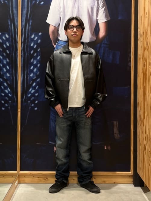 Levi's | PREMIUM BLACK FULLZIP SPORTS LEATHER JACKET | Rakuten