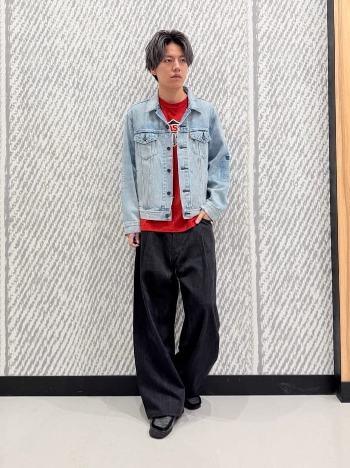 Levi's | BLUETAB(TM) ワイドプリーツ CROP ジーンズ ブラック