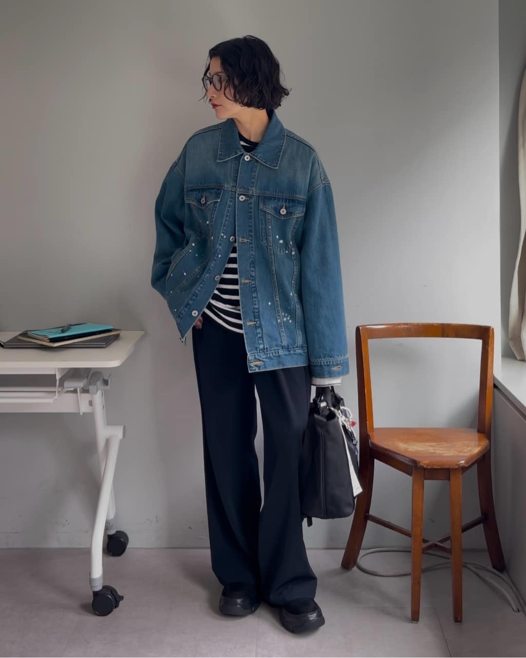 ear PAPILLONNERの《ouchi企画》アジャスタートートバッグ横型を使ったコーディネートを紹介します。｜Rakuten Fashion(楽天ファッション／旧楽天ブランドアベニュー)7331597