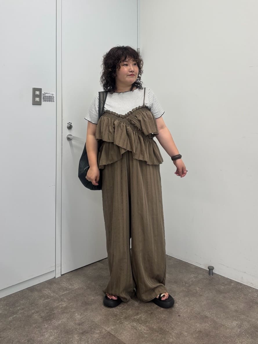Discoat | クロスフリルサロペット | Rakuten Fashion(楽天