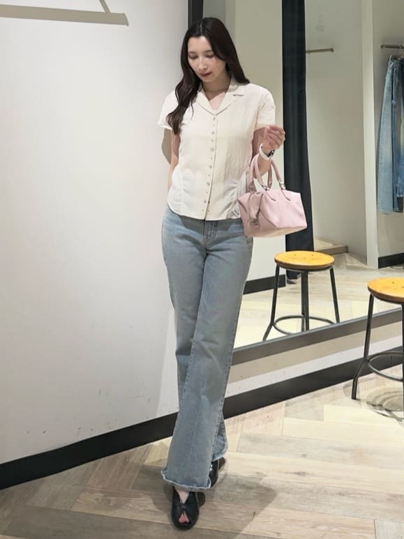 moussyのSTUDDED OPEN COLLAR シャツを使ったコーディネート | Rakuten 