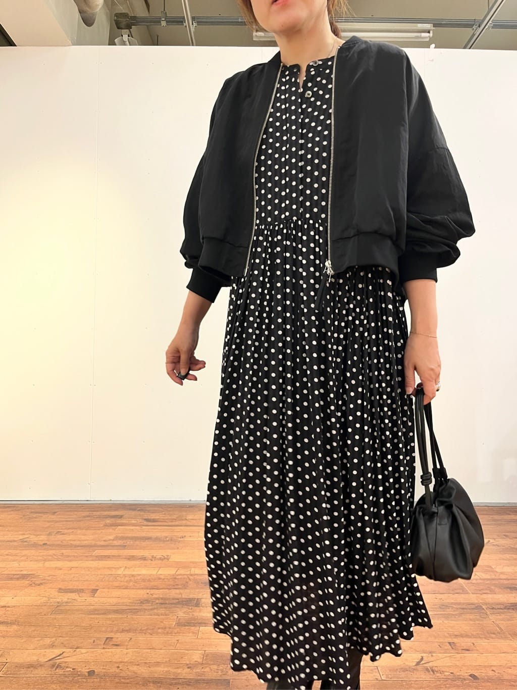 BEARDSLEY | 《近日完売サイズ追加予約決定》ドットギャザーワンピース
