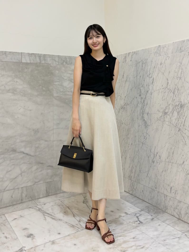 ANAYI | 【セットアップ対応商品】オックスストレッチフレア スカート