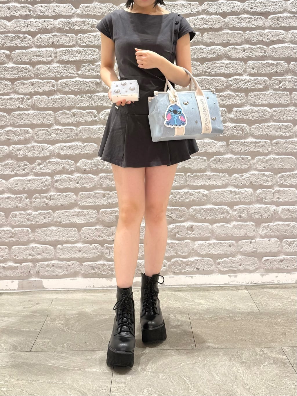 SAMANTHAVEGA | 「スティッチ」ロゴテープハンドバッグ | Rakuten