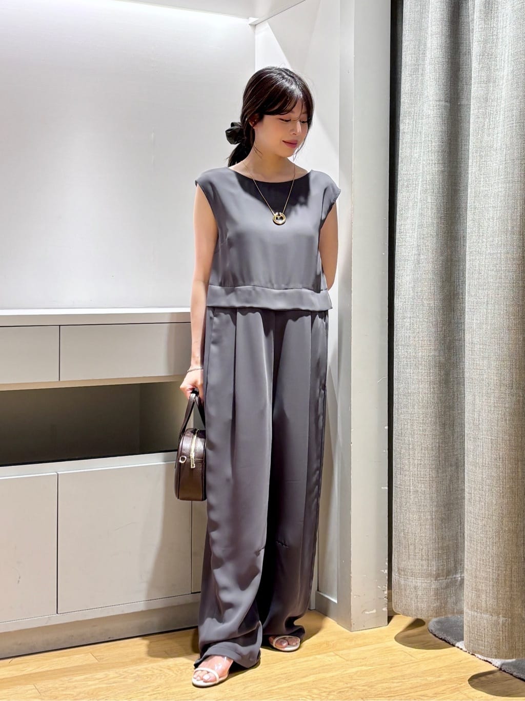 conte サテン　ノースリーブ　オールインワン conte＞サテン ノースリーブ オールインワン｜ユナイテッドアローズ