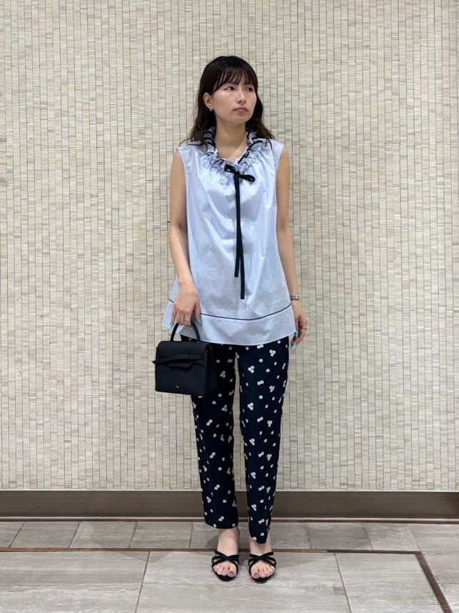 UNITED ARROWS | スタンド フリル ノースリーブ ブラウス