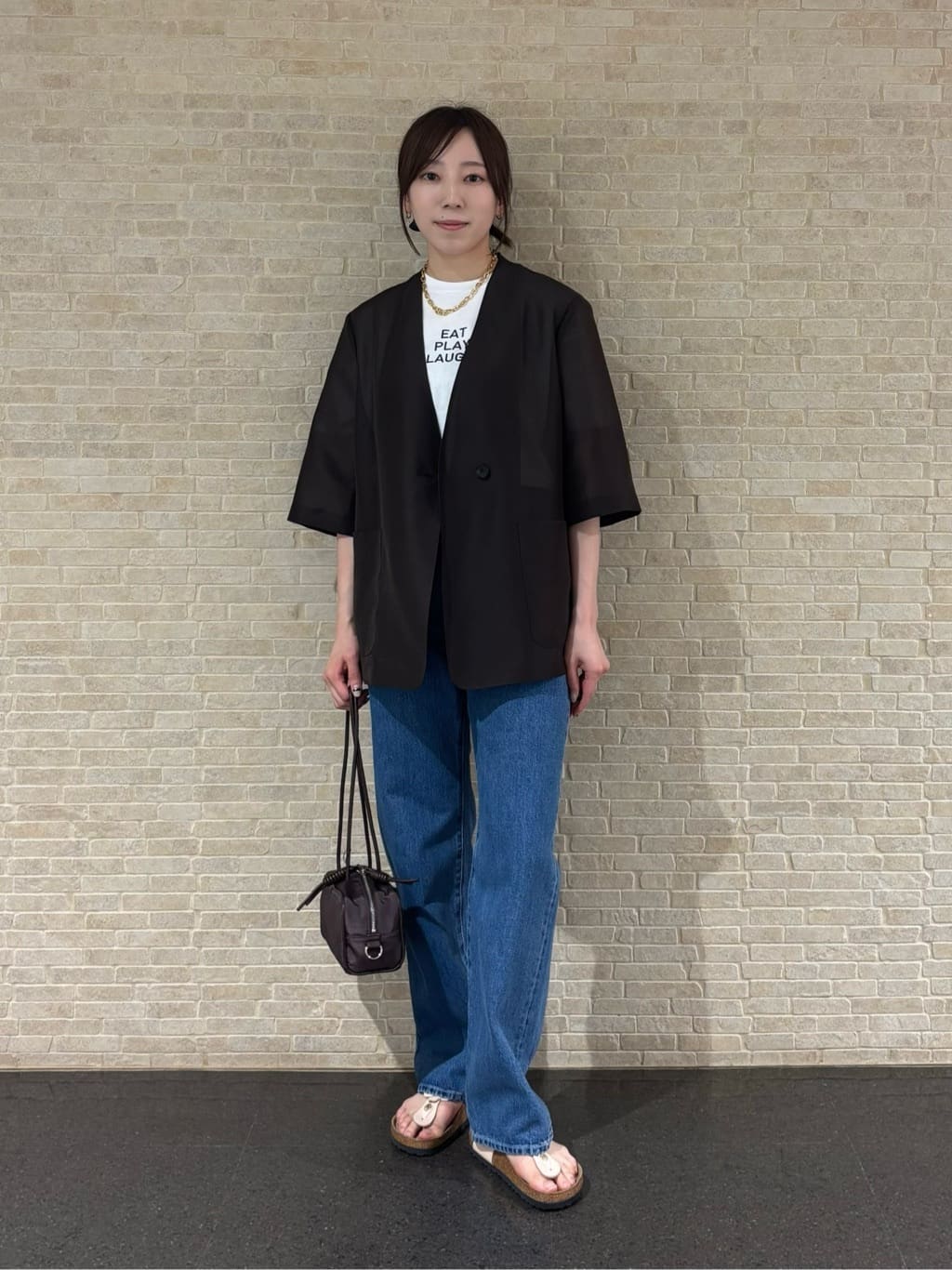 UNITED ARROWS | シアー ノーラペル ハーフスリーブ ジャケット