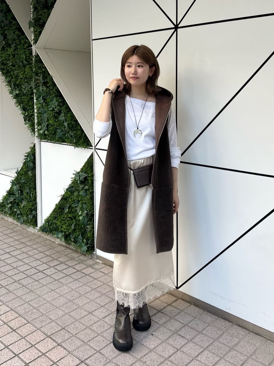 ウィムガゼット THE PAUSE ボアフードロングジレ Whim Gazette | <WEB限定カラーあり>【THE PAUSE】ボアフード