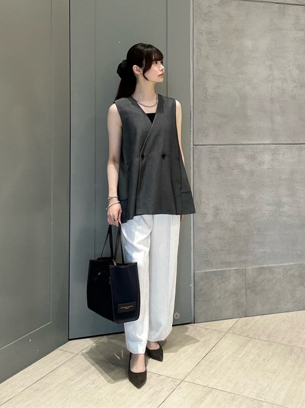 UNITED ARROWS | シアー バックフレア ベスト -ウォッシャブル