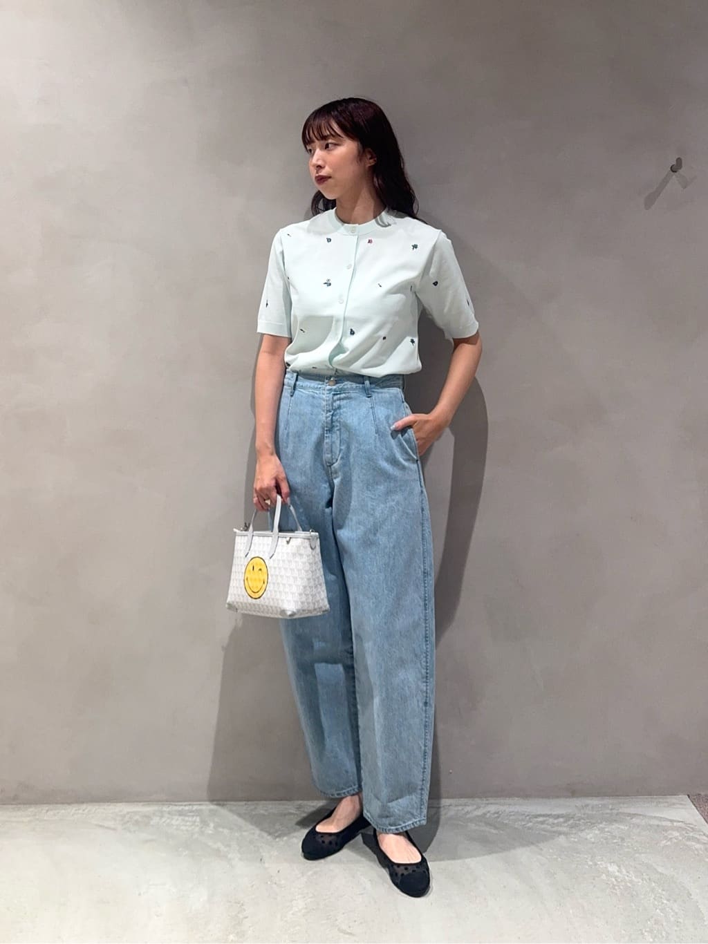 UNITED ARROWS | フラワー エンブロイダリー ショートスリーブ