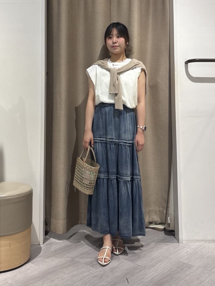 Jena espace merveilleux | シアーデニムティアードスカート | Rakuten