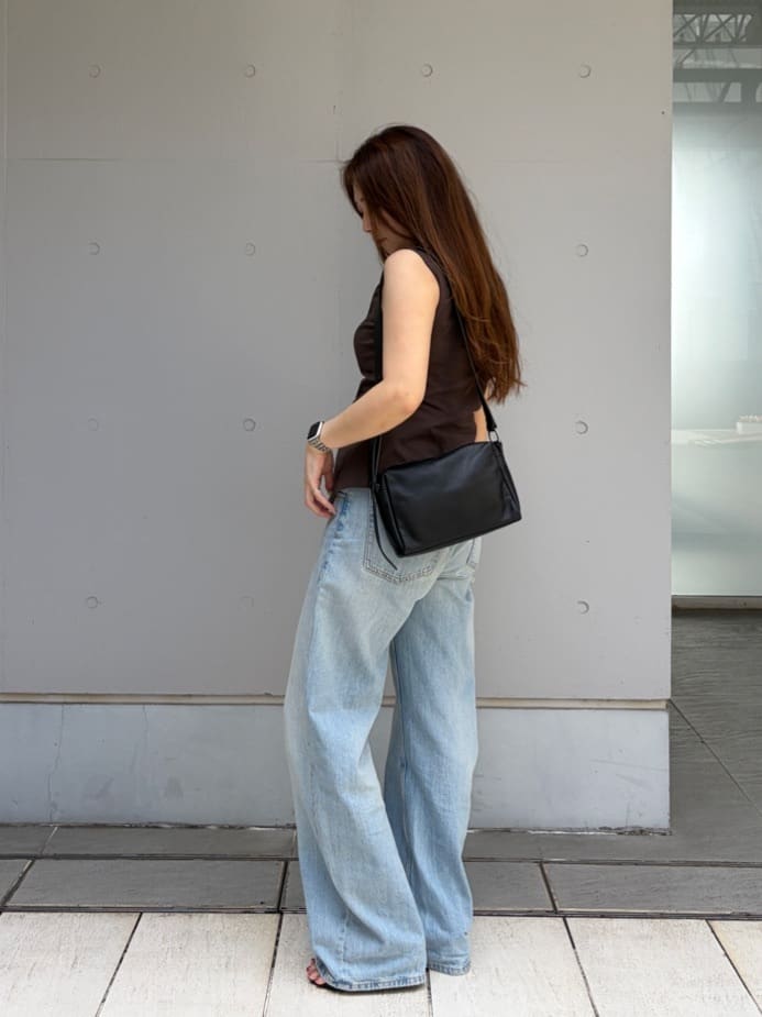 russet | 《WEB限定》レザースクエアショルダーバッグ | Rakuten
