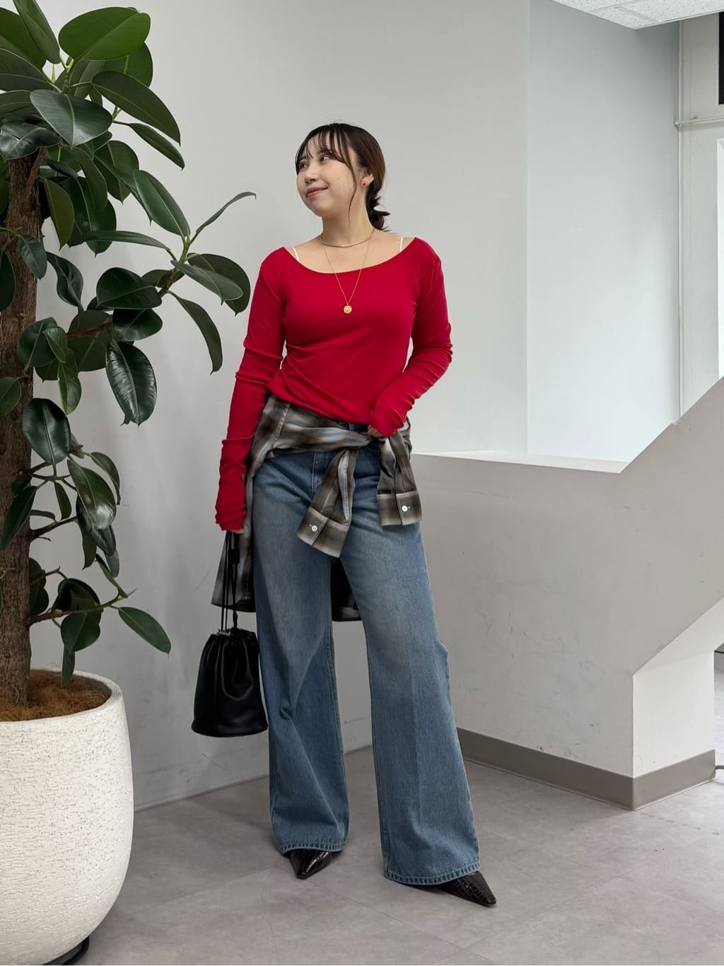 GALLARDAGALANTEのオンブレチェックシャツを使ったコーディネートを紹介します。｜Rakuten Fashion(楽天ファッション／旧楽天ブランドアベニュー)7341192