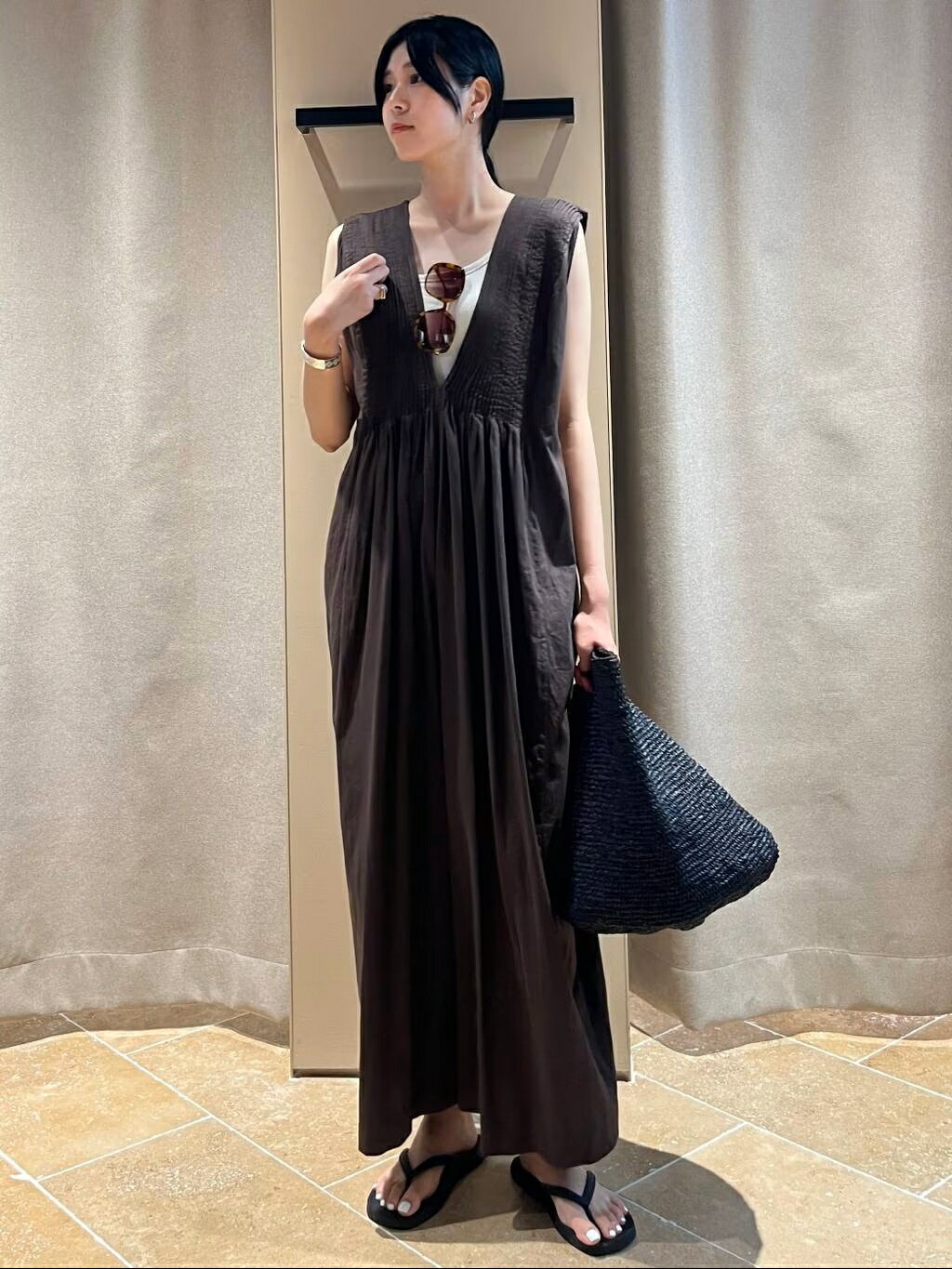 Curensology | コットンサテンタックオールインワン | Rakuten Fashion