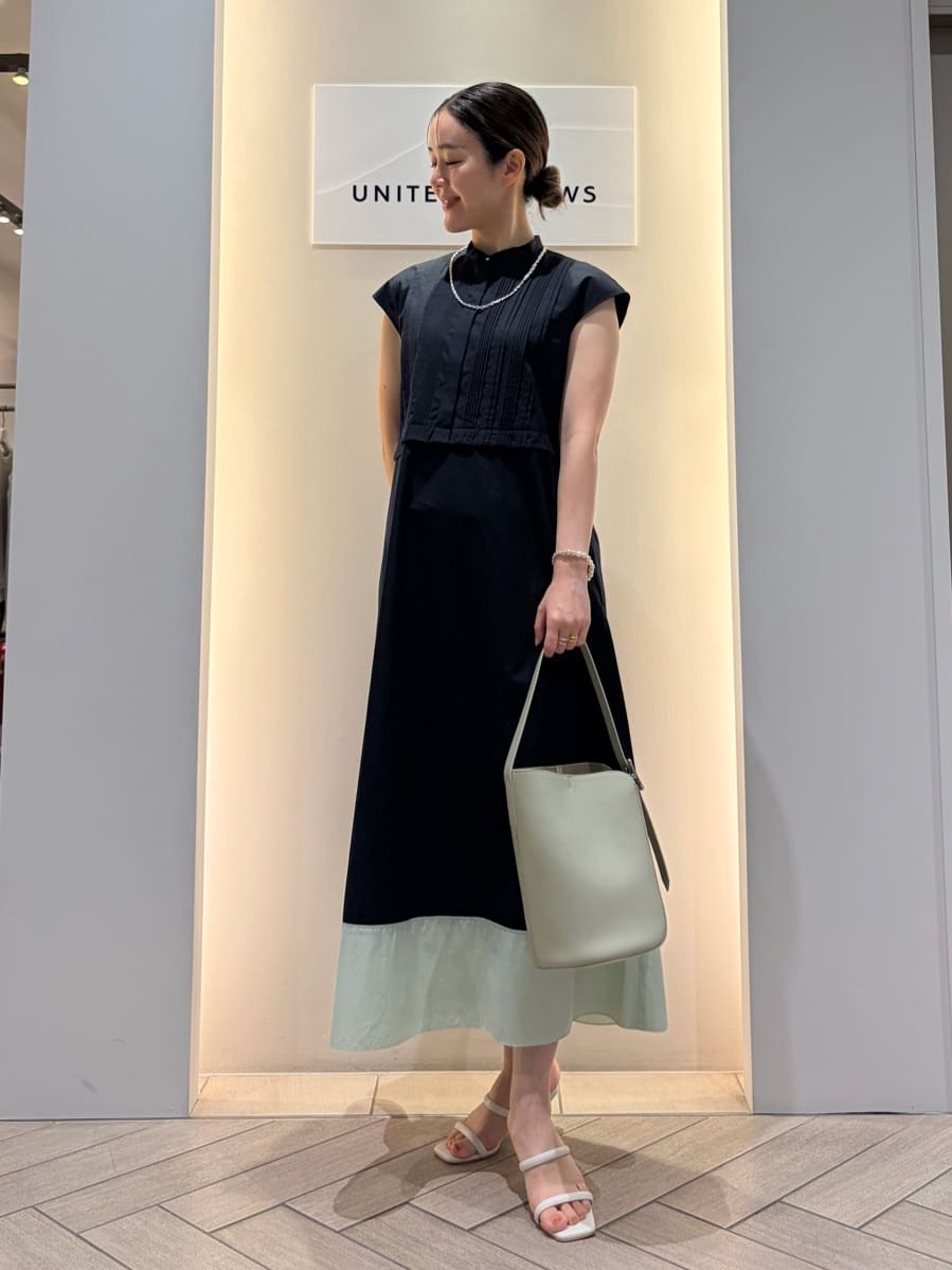 UNITED ARROWS | シルキー ピンタック ワンピース -ウォッシャブル