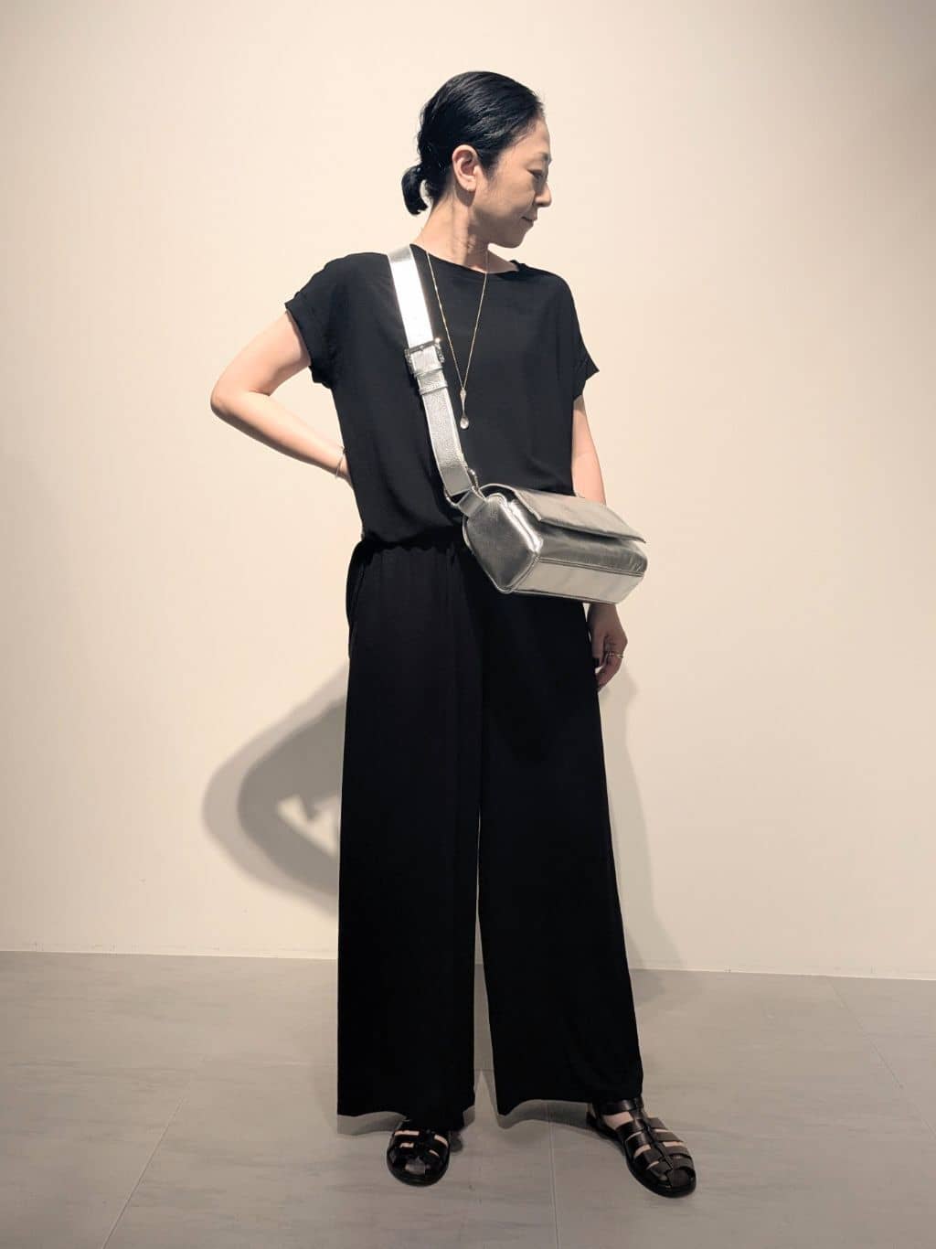 BEARDSLEY | ストレッチジョーゼットTブラウス【セットアップ