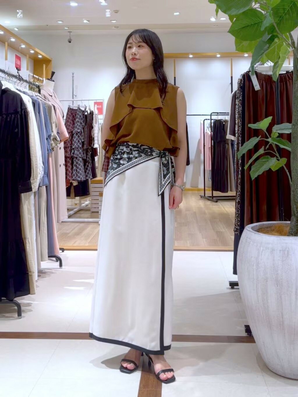 Andemiu | フリルケープブラウスノースリーブ | Rakuten Fashion(楽天