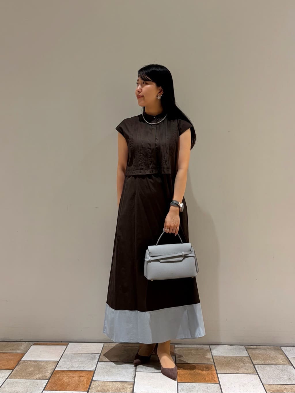 UNITED ARROWS | シルキー ピンタック ワンピース -ウォッシャブル