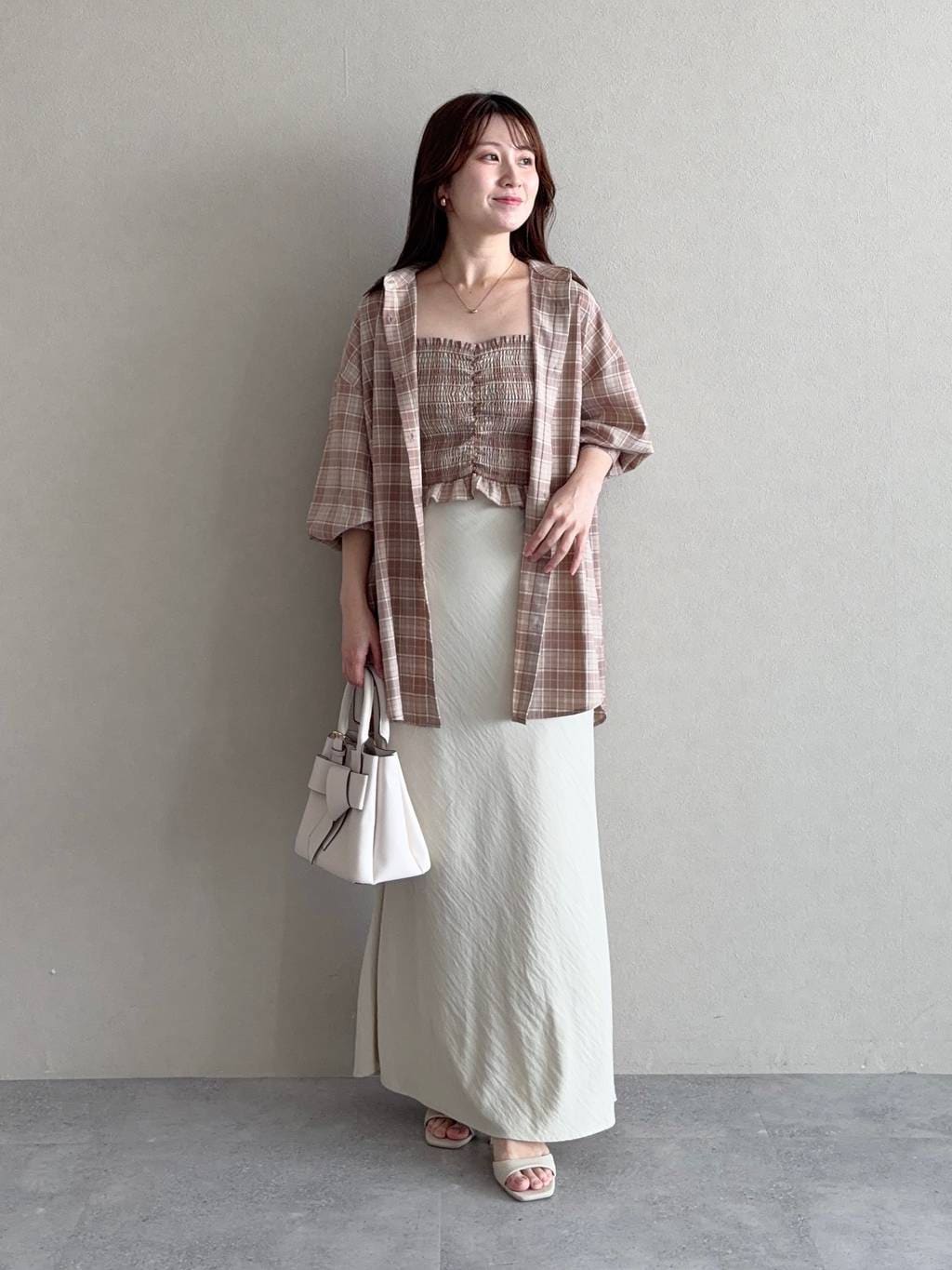 mysty womanの2Pチェック柄シャツ長袖を使ったコーディネートを紹介します。｜Rakuten Fashion(楽天ファッション／旧楽天ブランドアベニュー)7349673