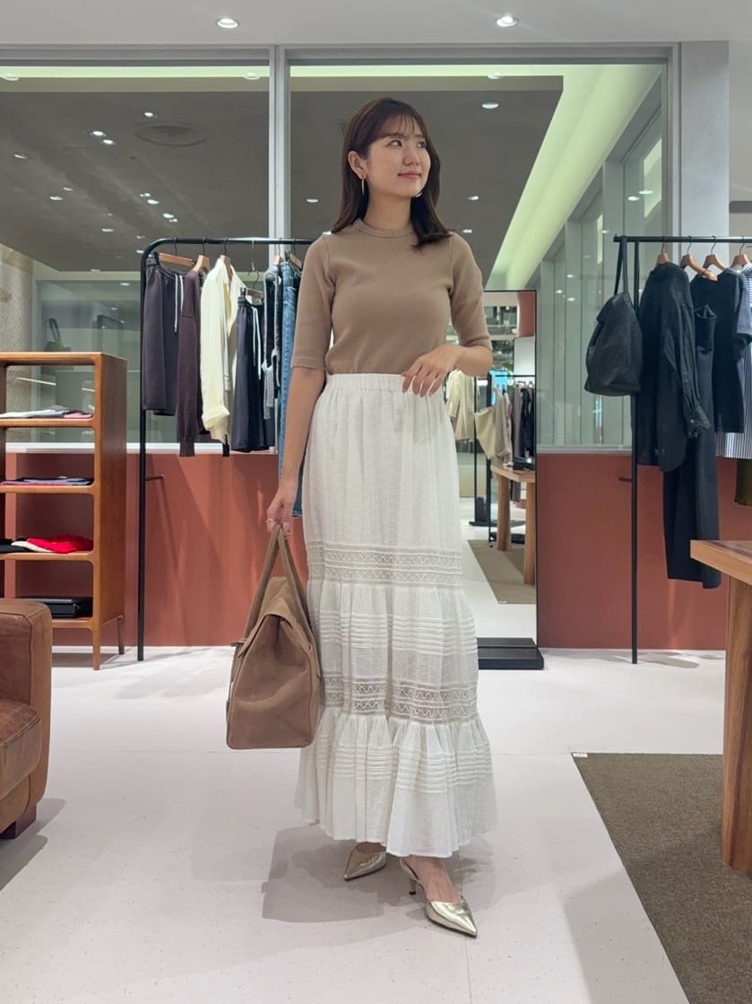 Whim Gazette | コットンギャザーマキシスカート | Rakuten Fashion