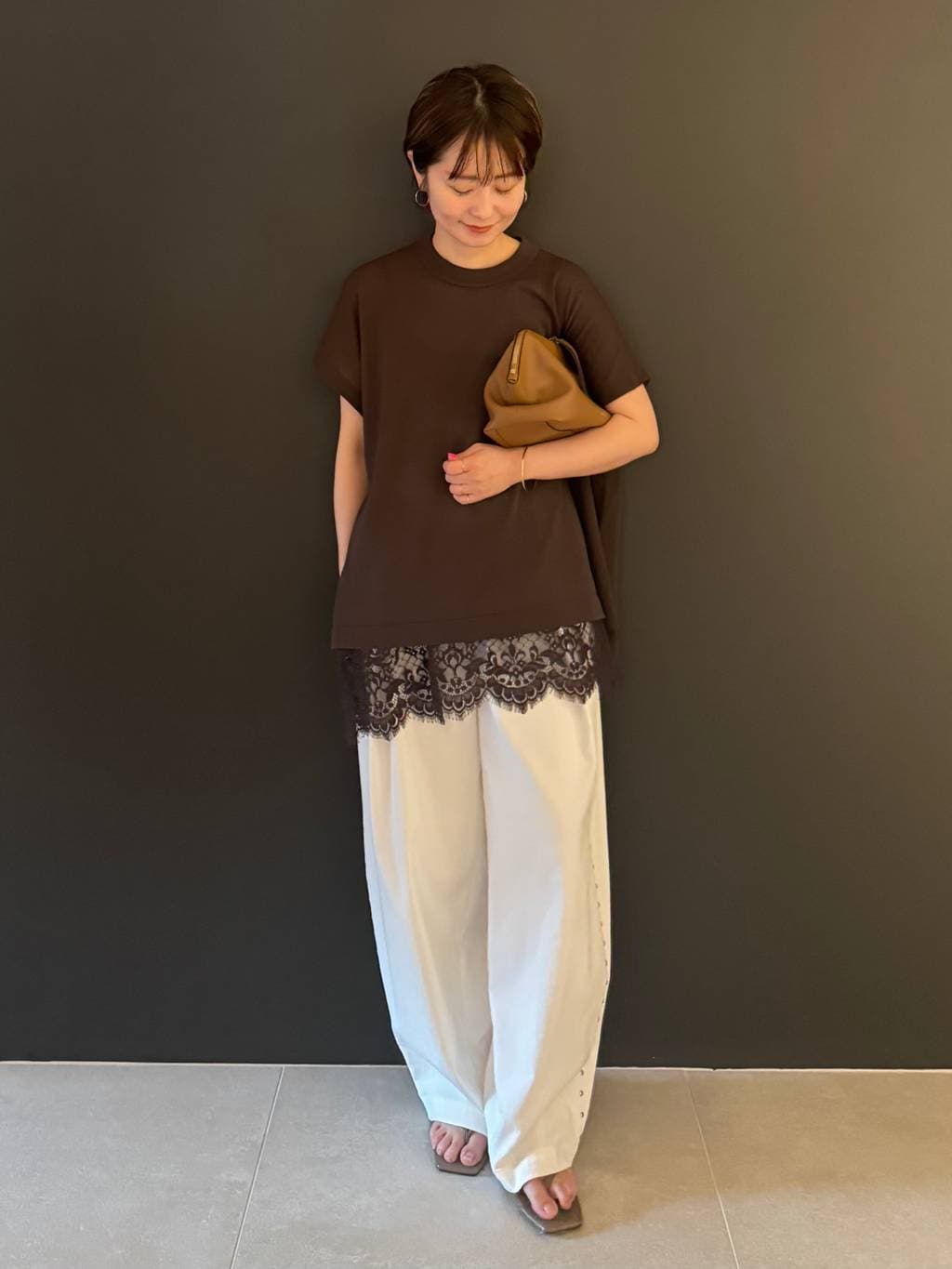 Curensology | レイヤードレースニットプルオーバー | Rakuten Fashion